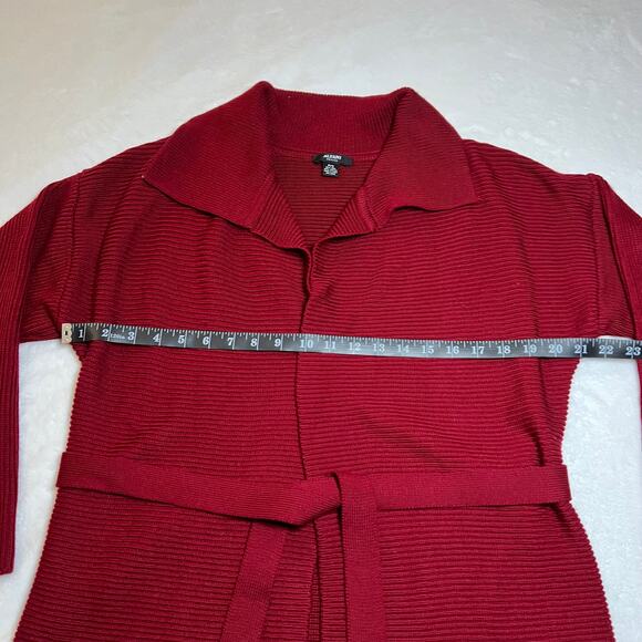Alfani Wool Blend Knit Open Front Cardigan with Waist Tie Size Petite Small Cozy - Picture 6 of 8